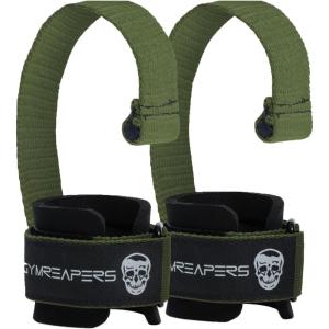 imageGymreapers Weight Lifting Straps With Dowel  Wrist Straps for Weightlifting  Workout Deadlift Wrist Weights  Reinforced Stitching ampamp Padded Fit Gym Accessories for Strength ampamp Gym Hand GripGreen