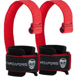imageGymreapers Weight Lifting Straps With Dowel  Wrist Straps for Weightlifting  Workout Deadlift Wrist Weights  Reinforced Stitching ampamp Padded Fit Gym Accessories for Strength ampamp Gym Hand GripRed