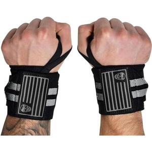 imageGymreapers Weightlifting Wrist Wraps IPF Approved 18quot Professional Quality Wrist Support with Heavy Duty Thumb Loop  Best Wrap for Powerlifting Competition Strength Training BodybuildingGrayUSA
