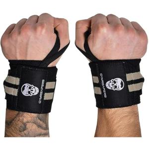 imageGymreapers Weightlifting Wrist Wraps IPF Approved 18quot Professional Quality Wrist Support with Heavy Duty Thumb Loop  Best Wrap for Powerlifting Competition Strength Training BodybuildingDesert Sand
