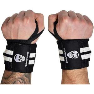 imageGymreapers Weightlifting Wrist Wraps IPF Approved 18quot Professional Quality Wrist Support with Heavy Duty Thumb Loop  Best Wrap for Powerlifting Competition Strength Training BodybuildingWhite
