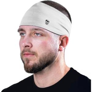 imageGymreapers Workout Headbands for Men ampamp WomenComfortable Sweat Absorbing Band to Keep Hair Back During Running Sports Gym Cycling and Outdoor ActivitiesWhite