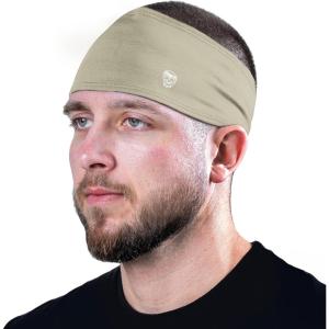 imageGymreapers Workout Headbands for Men ampamp WomenComfortable Sweat Absorbing Band to Keep Hair Back During Running Sports Gym Cycling and Outdoor ActivitiesTan
