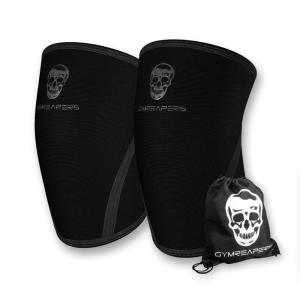 imageKnee Sleeves 1 Pair Gym Bag  Knee Sleeve ampamp Compression Brace for Squats Weightlifting Fitness and Powerlifting  Gymreapers 7MM Sleeve Pair  For Men ampamp Women  1 Year Warranty BW XLargeBlackBlack