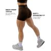 imageGymreapers Halo Seamless Shorts for Women  Squat Proof High Waisted Glute Scrunch Quick Drying Biker Yoga Running GymChocolate