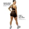 imageGymreapers Halo Seamless Shorts for Women  Squat Proof High Waisted Glute Scrunch Quick Drying Biker Yoga Running GymChocolate