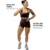 imageGymreapers Halo Seamless Shorts for Women  Squat Proof High Waisted Glute Scrunch Quick Drying Biker Yoga Running GymChocolate