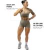 imageGymreapers Halo Seamless Shorts for Women  Squat Proof High Waisted Glute Scrunch Quick Drying Biker Yoga Running GymDeep Taupe