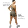 imageGymreapers Halo Seamless Shorts for Women  Squat Proof High Waisted Glute Scrunch Quick Drying Biker Yoga Running GymDeep Taupe