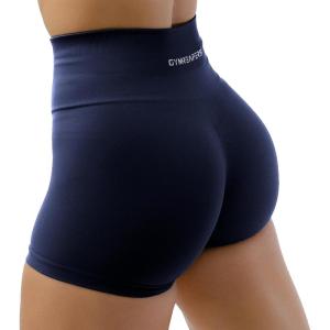 imageGymreapers Halo Seamless Shorts for Women  Squat Proof High Waisted Glute Scrunch Quick Drying Biker Yoga Running GymCobalt