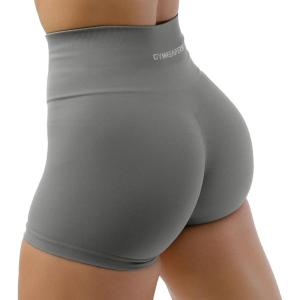 imageGymreapers Halo Seamless Shorts for Women  Squat Proof High Waisted Glute Scrunch Quick Drying Biker Yoga Running GymOvercast