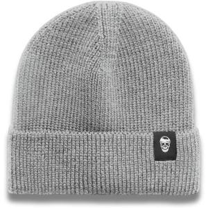 imageGymreapers Acrylic Ribbed Knit Cuffed Beanie Winter Warm Hat Unisex Skull Cap Beanie Hat for Men ampamp WomenGray