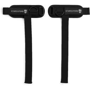 imageGymreapers GripLink Lifting Straps  Heavy Duty DRing Weight Lifting Wrist Straps with AntiSlip Silicone Grip Beads Cushioned ampamp Adjustable Support for Deadlifts Powerlifting Cable Machines ampamp Gym TrainingBlackWhite