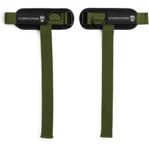 imageGymreapers GripLink Lifting Straps  Heavy Duty DRing Weight Lifting Wrist Straps with AntiSlip Silicone Grip Beads Cushioned ampamp Adjustable Support for Deadlifts Powerlifting Cable Machines ampamp Gym TrainingGreen