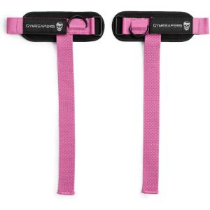 imageGymreapers GripLink Lifting Straps  Heavy Duty DRing Weight Lifting Wrist Straps with AntiSlip Silicone Grip Beads Cushioned ampamp Adjustable Support for Deadlifts Powerlifting Cable Machines ampamp Gym TrainingPink