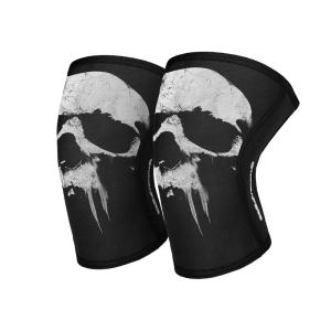 imageGymreapers 5MM Knee Sleeves for Weightlifting Squats Powerlifting and Functional Training  Compression Knee Support for Men ampamp Women  Joint Protection ampamp Recovery  Pair BlackWhite LargeDread