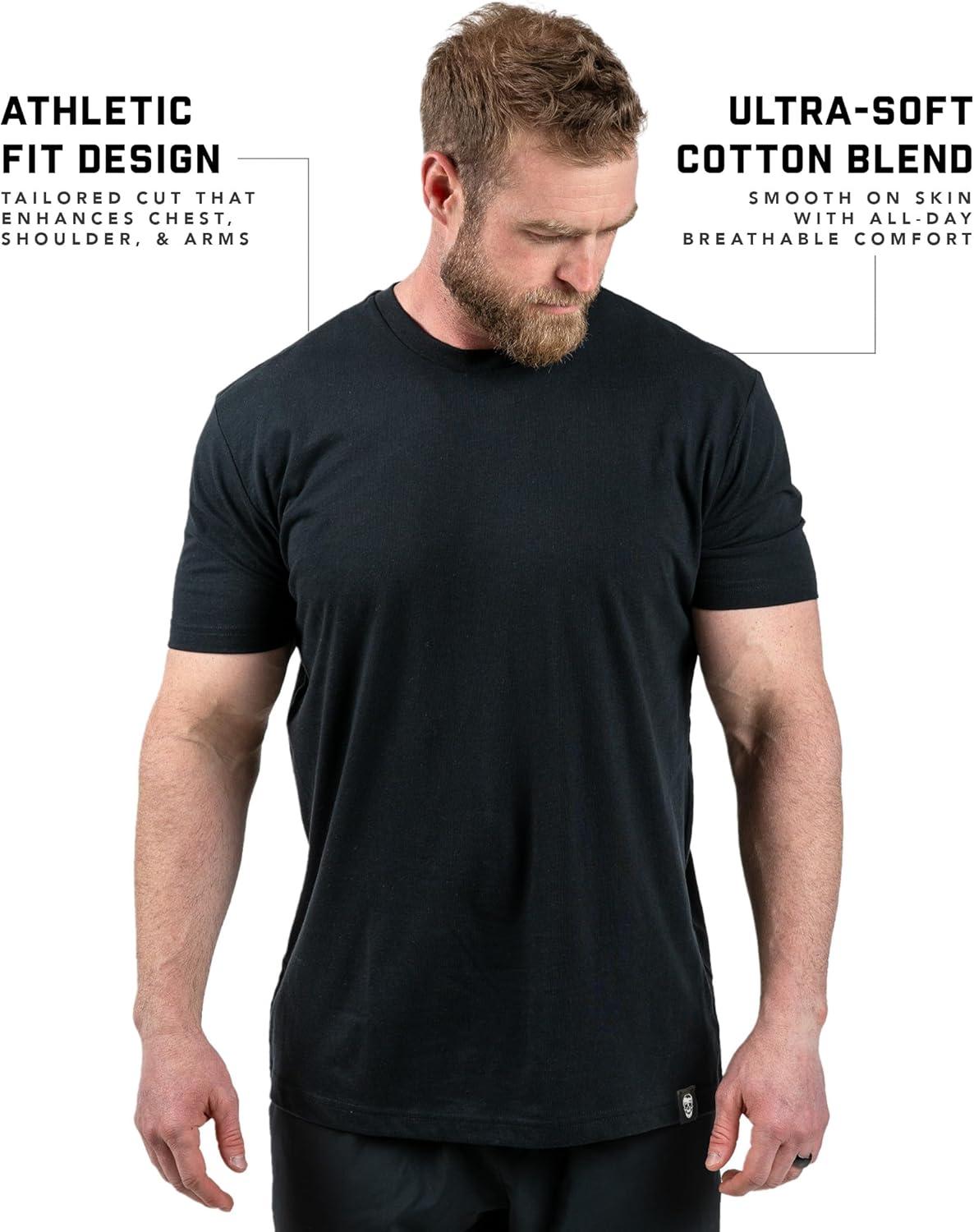 imageGymreapers Clip Tag Athletic Shirts for Men  Short Sleeve Workout Gym Shirts  Tagless Crew Neck TShirt amp Basic TeeBlack