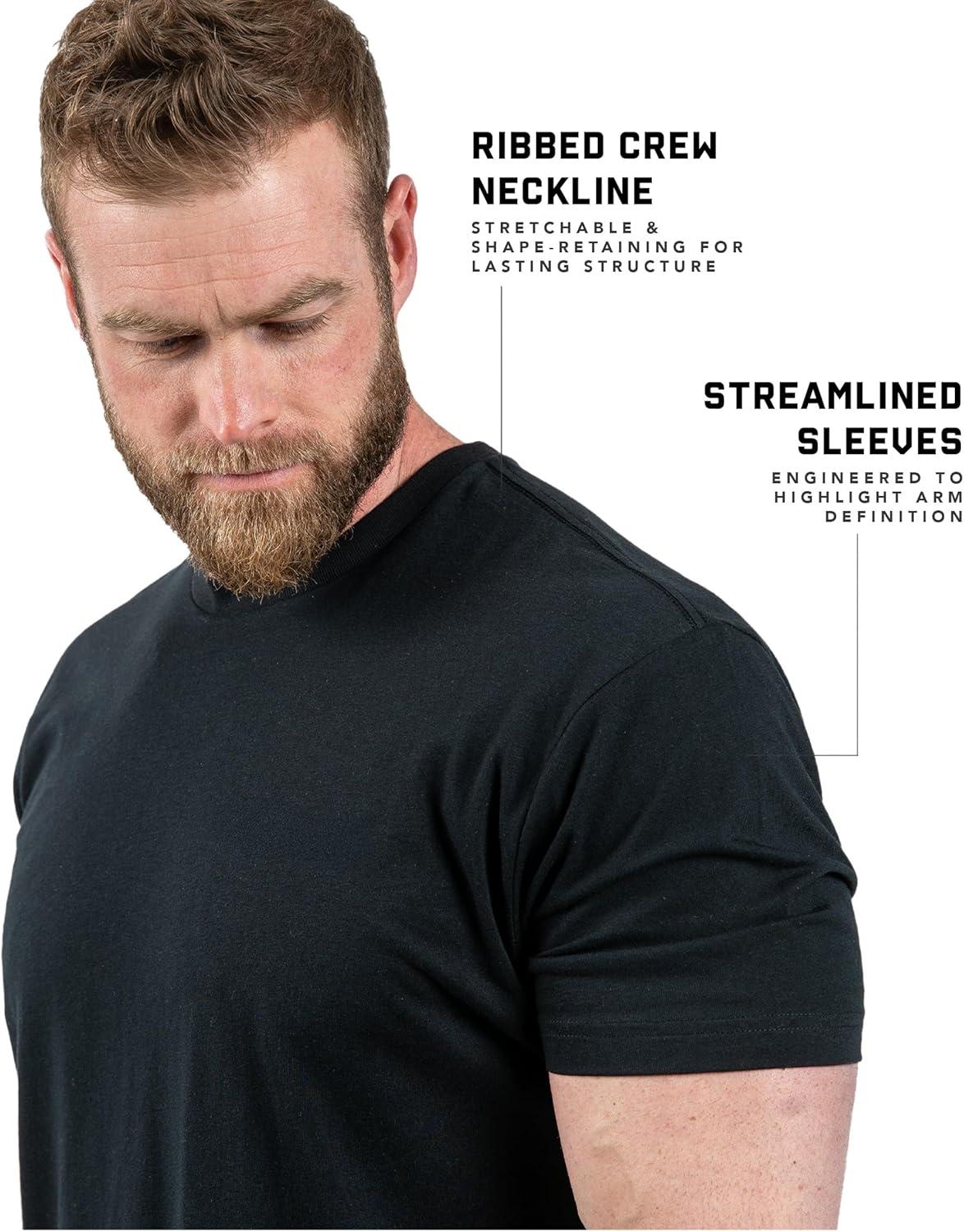 imageGymreapers Clip Tag Athletic Shirts for Men  Short Sleeve Workout Gym Shirts  Tagless Crew Neck TShirt amp Basic TeeBlack