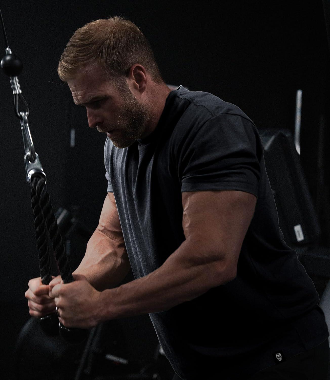 imageGymreapers Clip Tag Athletic Shirts for Men  Short Sleeve Workout Gym Shirts  Tagless Crew Neck TShirt amp Basic TeeBlack