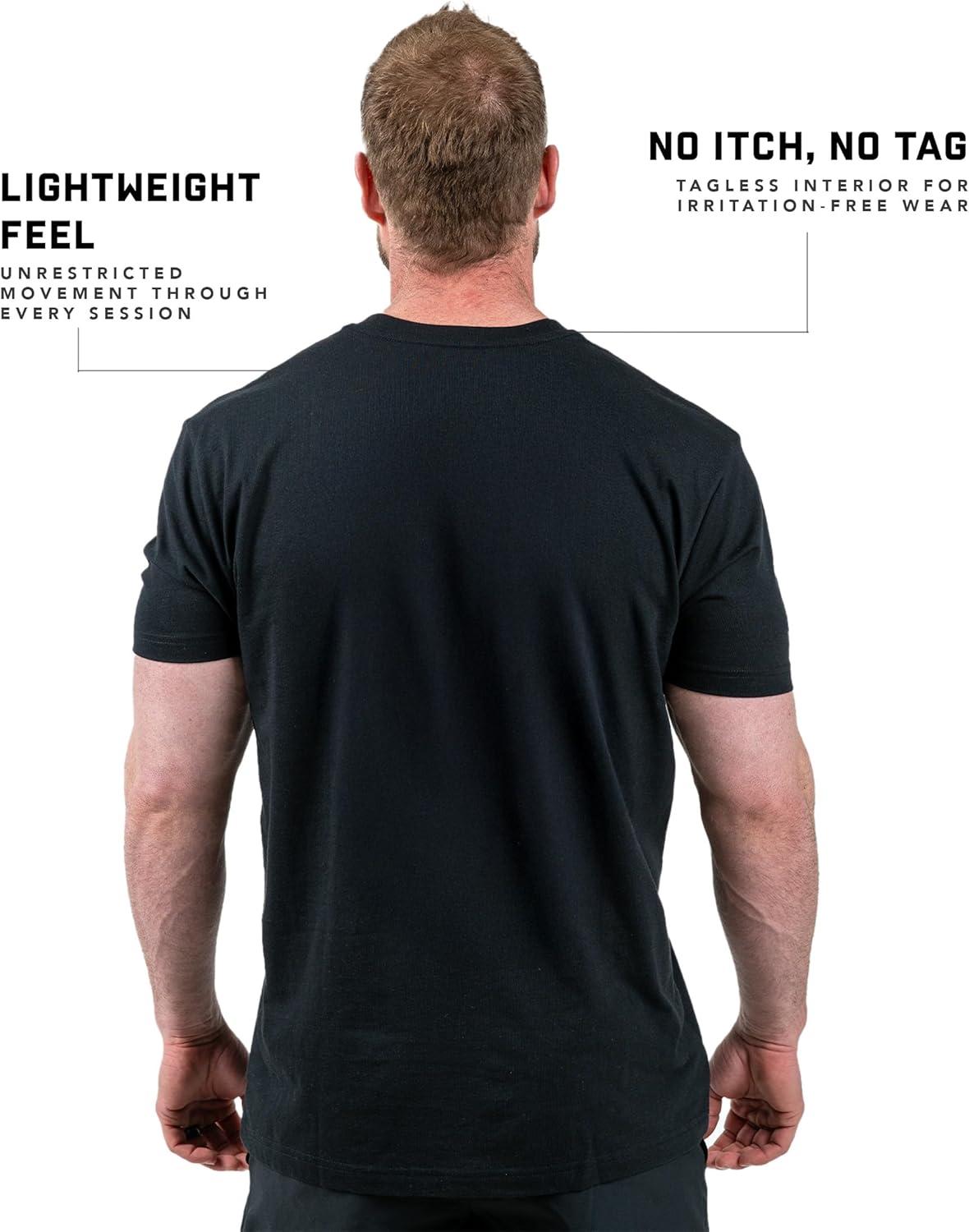 imageGymreapers Clip Tag Athletic Shirts for Men  Short Sleeve Workout Gym Shirts  Tagless Crew Neck TShirt amp Basic TeeBlack