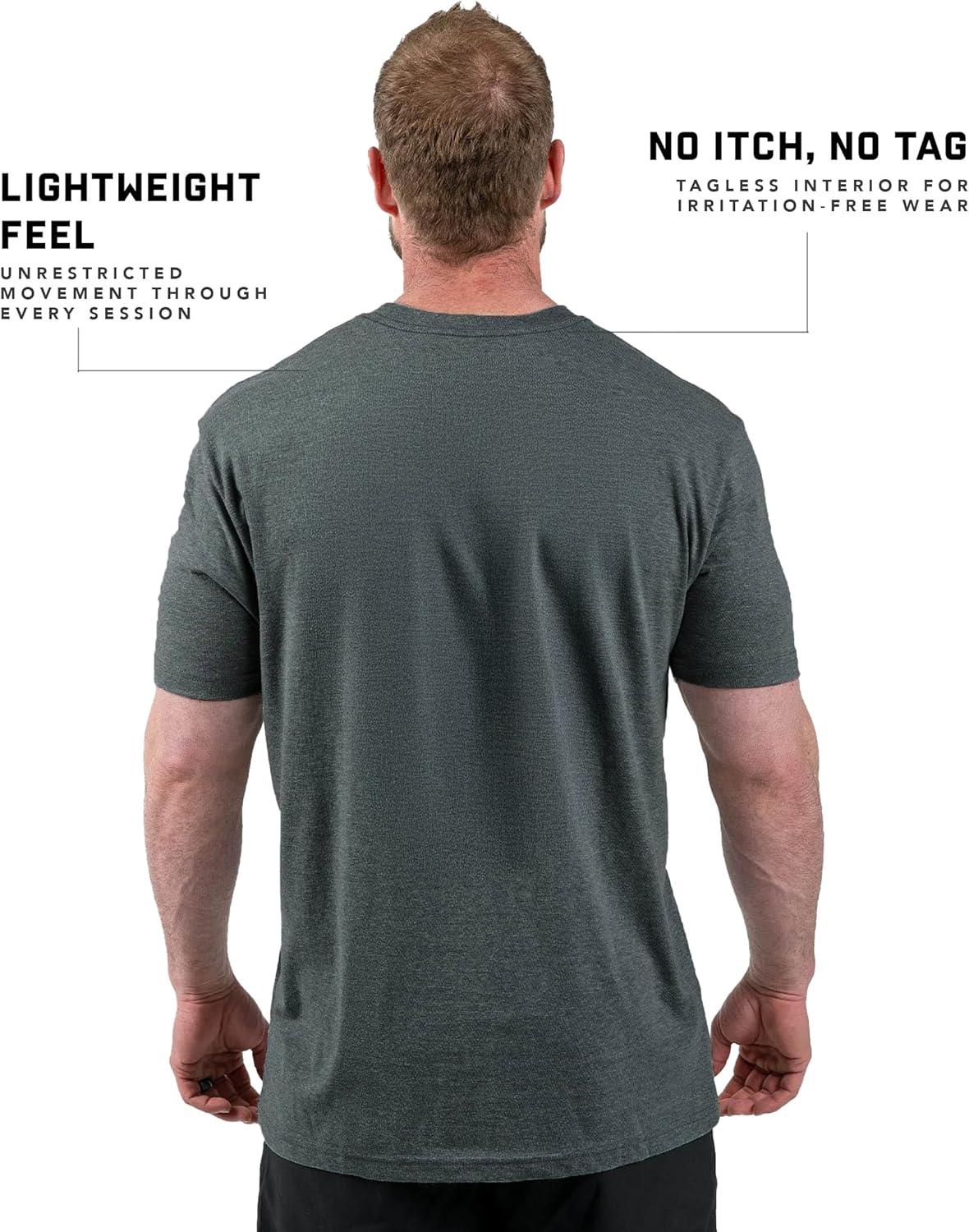 imageGymreapers Clip Tag Athletic Shirts for Men  Short Sleeve Workout Gym Shirts  Tagless Crew Neck TShirt amp Basic TeeCharcoal