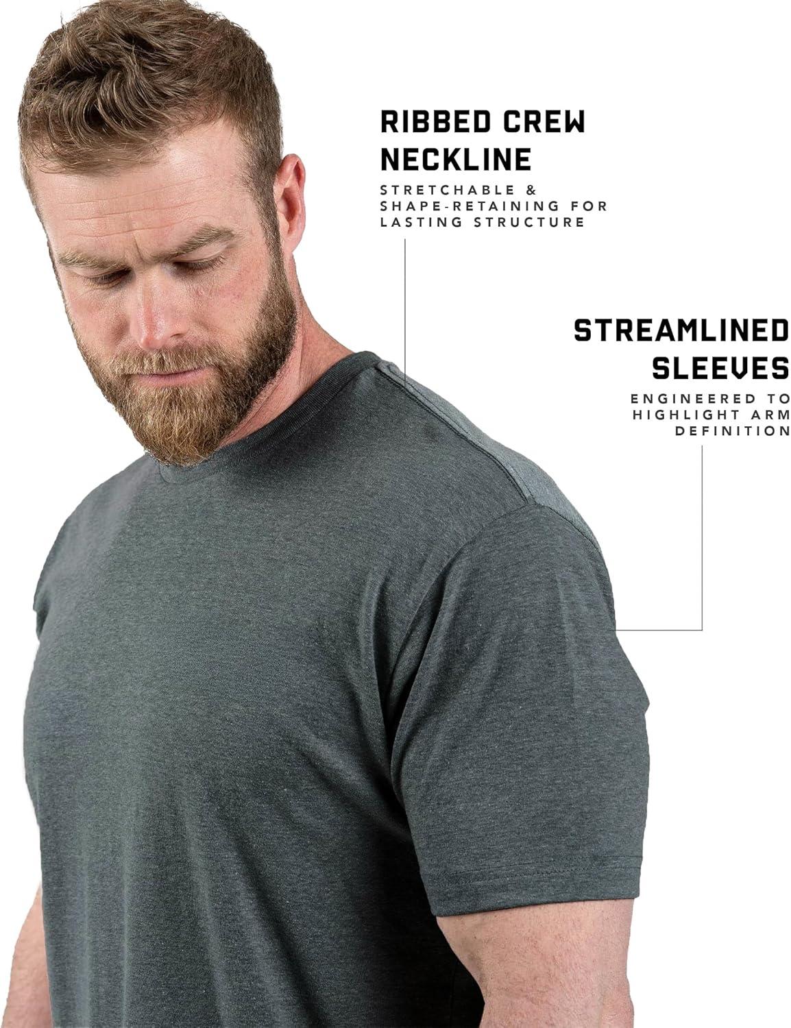 imageGymreapers Clip Tag Athletic Shirts for Men  Short Sleeve Workout Gym Shirts  Tagless Crew Neck TShirt amp Basic TeeCharcoal
