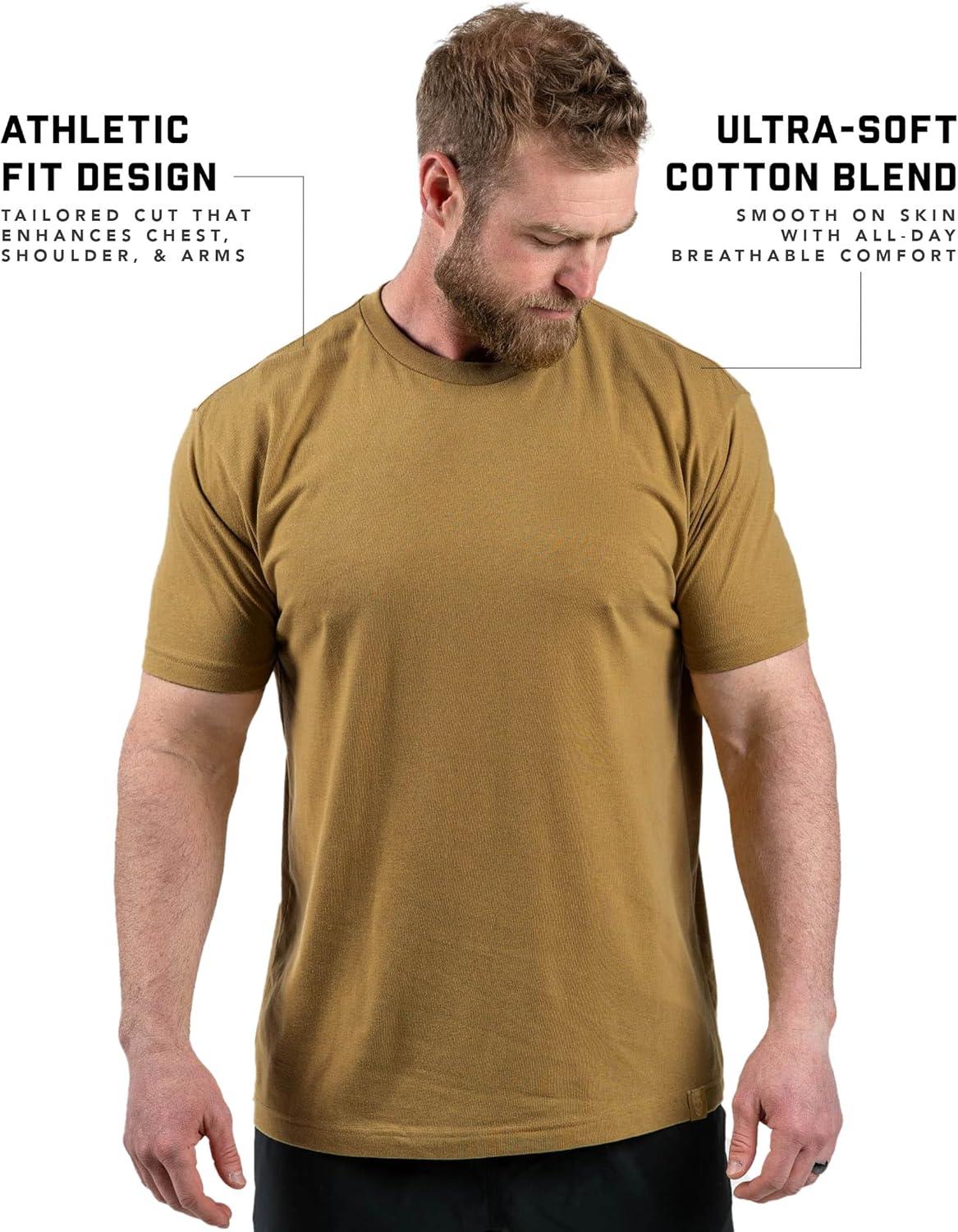 imageGymreapers Clip Tag Athletic Shirts for Men  Short Sleeve Workout Gym Shirts  Tagless Crew Neck TShirt amp Basic TeeKhaki