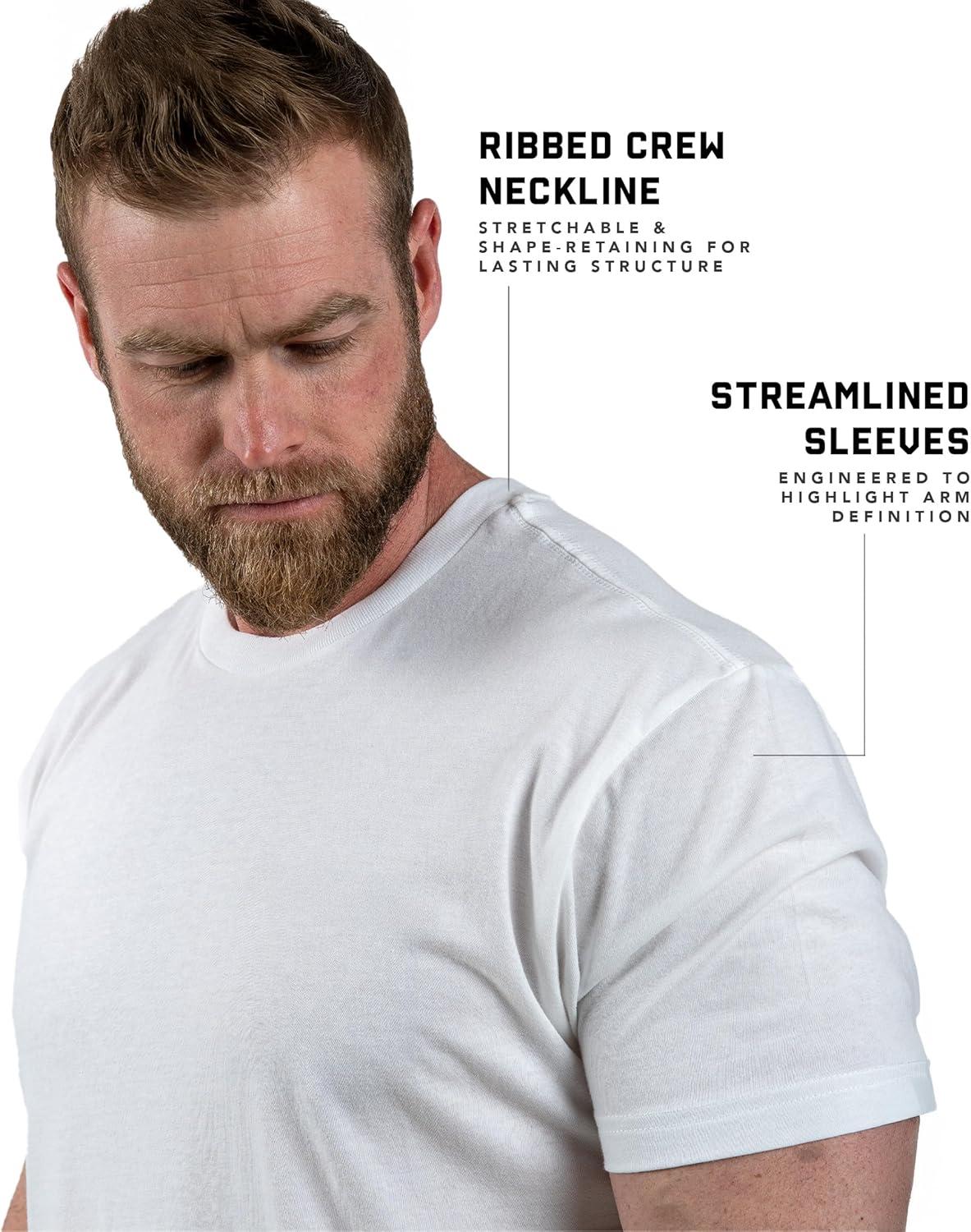 imageGymreapers Clip Tag Athletic Shirts for Men  Short Sleeve Workout Gym Shirts  Tagless Crew Neck TShirt amp Basic TeeWhite