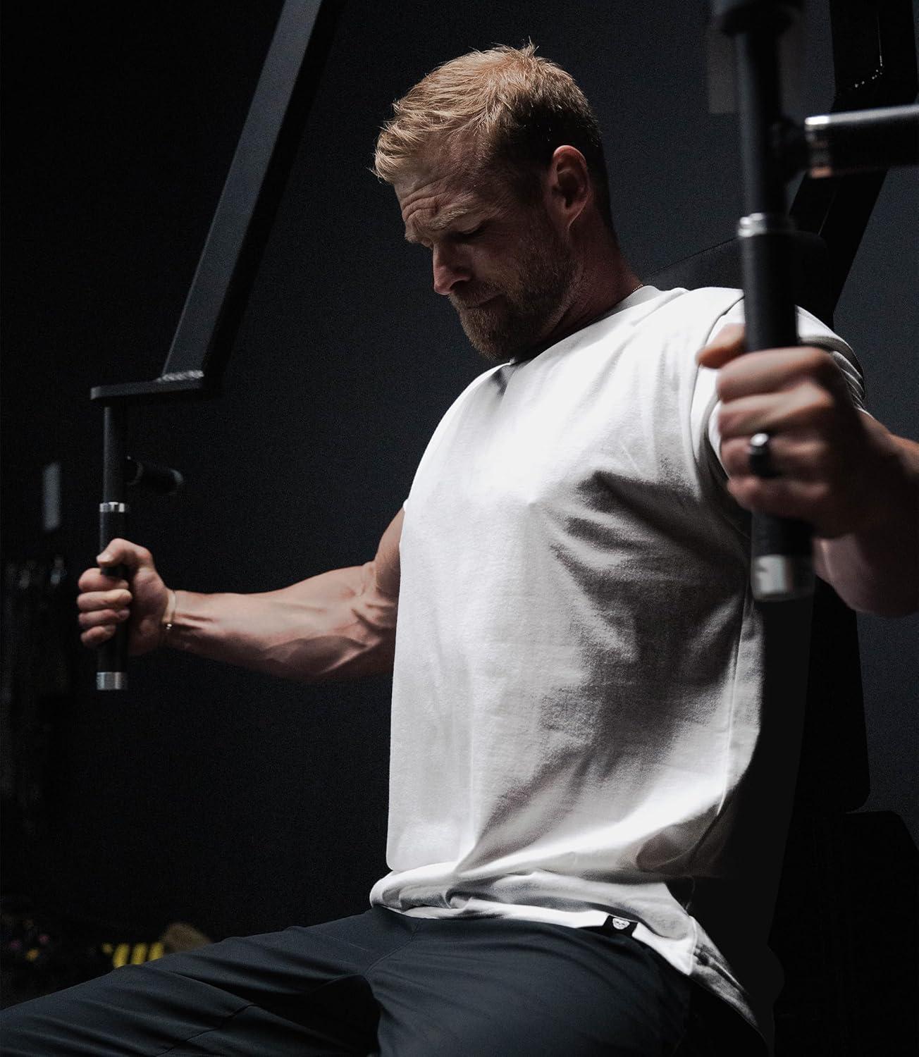 imageGymreapers Clip Tag Athletic Shirts for Men  Short Sleeve Workout Gym Shirts  Tagless Crew Neck TShirt amp Basic TeeWhite