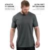 imageGymreapers Clip Tag Athletic Shirts for Men  Short Sleeve Workout Gym Shirts  Tagless Crew Neck TShirt amp Basic TeeCharcoal