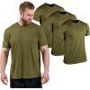 imageGymreapers Clip Tag Athletic Shirts for Men  Short Sleeve Workout Gym Shirts  Tagless Crew Neck TShirt amp Basic TeeOlive