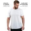 imageGymreapers Clip Tag Athletic Shirts for Men  Short Sleeve Workout Gym Shirts  Tagless Crew Neck TShirt amp Basic TeeWhite