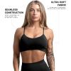 imageGymreapers Seamless Sports Bra for Women  Wireless Compression Padded Supportive Bras for Gym Yoga amp FitnessBlack Marl