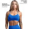 imageGymreapers Seamless Sports Bra for Women  Wireless Compression Padded Supportive Bras for Gym Yoga amp FitnessElectric Blue