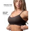 imageGymreapers Seamless Sports Bra for Women  Wireless Compression Padded Supportive Bras for Gym Yoga amp FitnessEspresso
