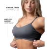 imageGymreapers Seamless Sports Bra for Women  Wireless Compression Padded Supportive Bras for Gym Yoga amp FitnessFlat Gray