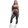 imageGymreapers Seamless Sports Bra for Women  Wireless Compression Padded Supportive Bras for Gym Yoga amp FitnessFlat Gray