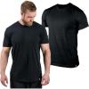 imageGymreapers Clip Tag Athletic Shirts for Men  Short Sleeve Workout Gym Shirts  Tagless Crew Neck TShirt amp Basic TeeBlack