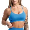 imageGymreapers Seamless Sports Bra for Women  Wireless Compression Padded Supportive Bras for Gym Yoga amp FitnessAzure