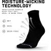 imageGymreapers Quarter Socks for Men amp Women 6Pack MoistureWicking Cotton Athletic Socks Breathable Low Cut Supportive FitBlack 6pack