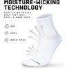 imageGymreapers Quarter Socks for Men amp Women 6Pack MoistureWicking Cotton Athletic Socks Breathable Low Cut Supportive FitWhite 6pack