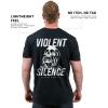 imageGymreapers Skull Moisture Wicking TShirts for Men  Short Sleeve Workout Gym Shirts  Running Athletic Tees amp Dry Fit TshirtViolent Silence
