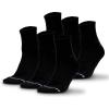 imageGymreapers Quarter Socks for Men amp Women 6Pack MoistureWicking Cotton Athletic Socks Breathable Low Cut Supportive FitBlack 6pack
