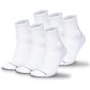 imageGymreapers Quarter Socks for Men amp Women 6Pack MoistureWicking Cotton Athletic Socks Breathable Low Cut Supportive FitWhite 6pack