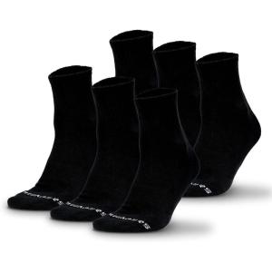 imageGymreapers Quarter Socks for Men amp Women 6Pack MoistureWicking Cotton Athletic Socks Breathable Low Cut Supportive FitBlack 6pack