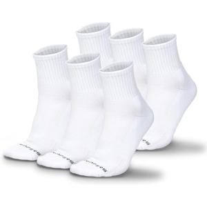 imageGymreapers Quarter Socks for Men amp Women 6Pack MoistureWicking Cotton Athletic Socks Breathable Low Cut Supportive FitWhite 6pack